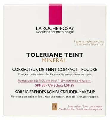 Obrázek produktu pro Kompaktní pudr pro normální až smíšenou pleť SPF 25 (Toleriane Teint Mineral) 9,5 g, 15 Gold