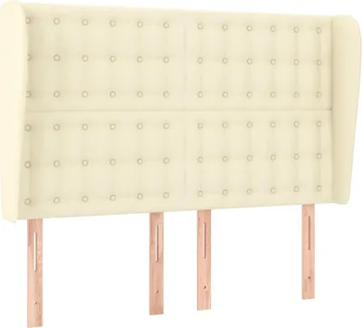 Produktbild von vidaXL Kopfteil mit Ohren Creme 147x23x118/128 cm Kunstleder