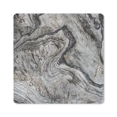 Produktbild von MuchoWow® Mauspad Mousepad Marmor - Stein - Schwarz - Weiß 20x20 cm - Mousepads - Maus Mat - Pad - Mausunterlage - Desk Mat - Bureauartikeln