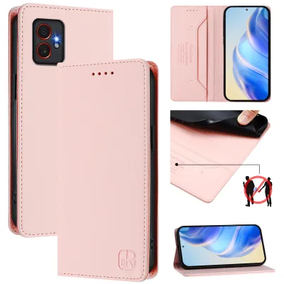 Produktbild von Lederhülle für Samsung Galaxy XCover7 Pro Hülle Flip Brieftasche Kartenfächern Ständer Schutzhülle Pink