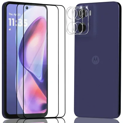 Produktbild von 2-Pack Motorola G05 Displayschutzfolie & 2-Pack Kameraschutz - Gehärtetes Glas 9H - Super Qualität 3D