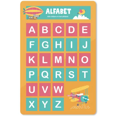 Produktbild von MuchoWow® Mauspad Mousepad Kinderzimmer - Alphabet - Buchstaben - Mädchen - Jungen - Kinder 18x27 cm - Mousepads - Maus Mat - Pad - Mausunterlage