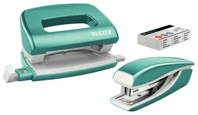 Obrázok produktu pre Leitz 55612051, 10 listy, Modrá, Kovová, Perlový, P2, Kov, Plast, 80 g/m², 3,5 cm