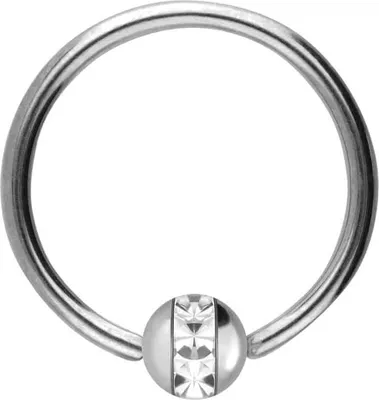 Produktbild von Intim-Piercing, Septum Piercing Titan Klemmkugelring EPOXY-RING-KUGEL