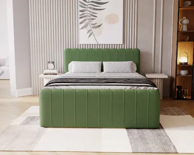 Obrázek produktu pro Kontinentální postel OSLO s boxem Komodo zelená 160x200 cm