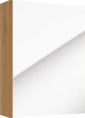 Image de Armoire de toilette avec miroir 60x50x15cm suspendu étroit chêne artisanal