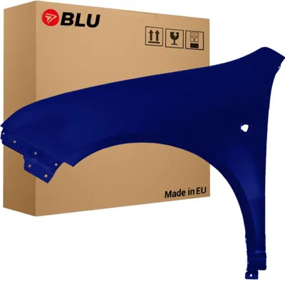 Zdjęcie produktu dla BLU Błotnik Premium pasujący do Skoda Fabia I (6Y) 9460 Lewy Niebieski TiefseeBlau | 1999-2007 | Przedni Przód | Lakierowany | Gotowy do montażu | Ocynk