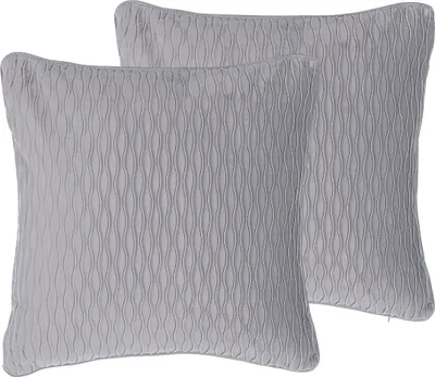 Obrázek produktu pro BELIANI Dekorativní polštář  šedý 45 x 45 cm s výplní dekorativní doplňky obývací pokoj ložnice