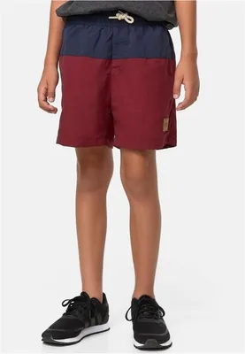 Imagen del producto de Pantalones cortos para hombre Urban Classics Boys Block Swim Shorts, color azul marino/burdeos, talla 122/128