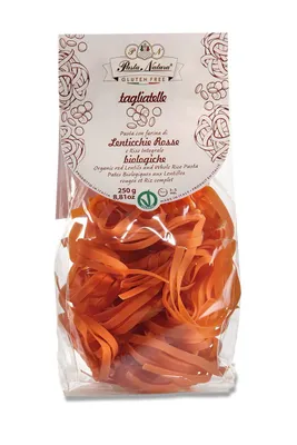 Produktbild von NUDELN (AUS ROTEN LINSEN UND BRAUNEM REIS) GLUTENFREIE -TAGLIATELLE 250 g – PASTA NATURA