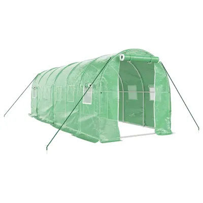 Immagine prodotto di Serra vidaXL con struttura in acciaio, verde, 12 m², 6x2x2 m