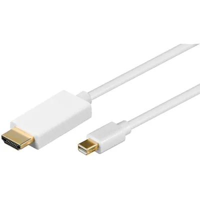 Obrázek produktu pro goobay Kabel Mini DisplayPort na HDMI+ Zástrčka Mini DisplayPort na HDMI+ A bílá 2 m