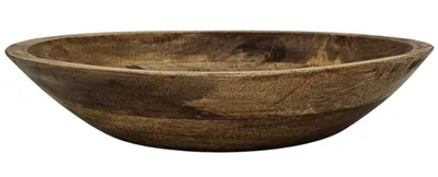 Produktbild von Holzschale Mango Holz Schale Dekoschale Brotschale Mangoholz  38 cm(Ø 38 x Höhe 6,5 cm)