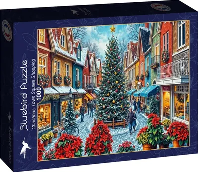 Productafbeelding van Bluebird Puzzle, kerstpuzzel, "Kerststadplein", 1000 stukjes