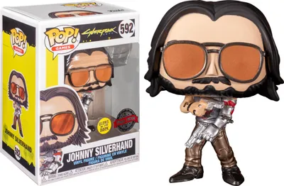 Immagine prodotto di Cyberpunk 2077 - Johnny Silverhand 592 Edizione speciale si illumina al buio - Funko Pop! - Vinyl Figur