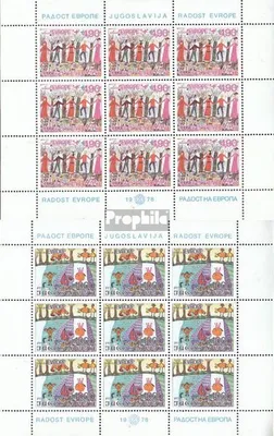 Produktbild von Briefmarken Jugoslawien 1978 Mi 1744-1745 Kleinbögen (kompl.Ausg.) postfrisch Europäisches Kindertreffen