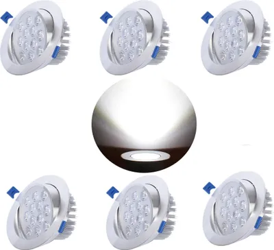 Produktbild von 4 Stück 12W LED Einbaustrahler,Deckenspots Kaltweiß Schwenkbar,Led Spots Einbauleuchte Winkelverstellbar
