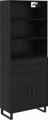Obrázek produktu pro Vysoký bufet 2 pcs Černý dub 69,5 x 34 x 180 cm