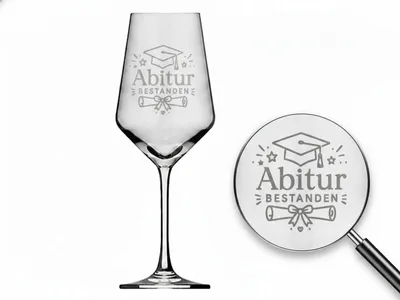 Produktbild von Weinglas Abitur bestanden spülmaschinenfest 350ml hochwertig klar