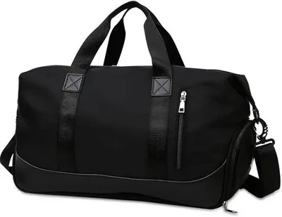 Produktbild von Reisetasche, Sporttasche, Weekender, Duffeltasche, Sportrucksack, Schwimmtasche, tragbare, wasserdichte Herren-Sporttasche – faltbare Reisetasche, Handgepäcktasche – Schwarz
