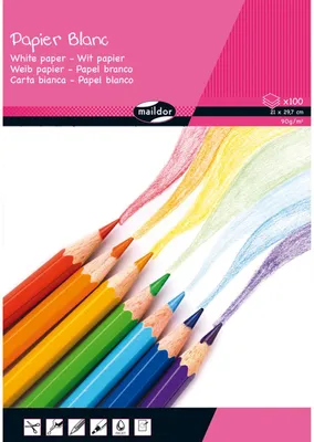Produktbild von Clairefontaine Zeichenblock 26507C 100 Blatt weiß A4