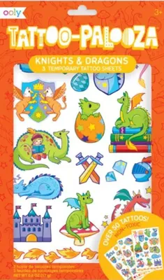 Obrázok produktu pre Umývateľné tetovanie Tattoo Palooza - Dragons and Knights