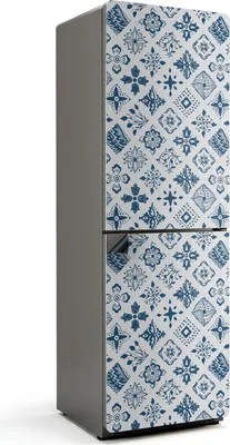 Zdjęcie produktu dla Wzór z motywami kwiatowymi - Magnetyczna osłona lodówki - Folia dekoracyjna magnetyczna do kuchni - Magnetyczna dekoracja lodówki - Samoprzylepna tablica magnetyczna - Folia magnetyczna na drzwi lodówki - 60x180 cm