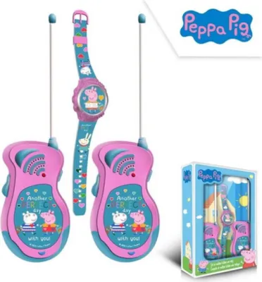 Immagine prodotto di Set walkie talkie con orologio digitale di Peppa Pig