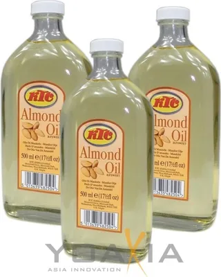 Produktbild von 3er Pack KTC Mandelöl (3x 500ml) | Speiseöl und für die Körperpflege | Almond Oil