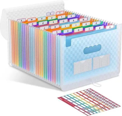 Produktbild von Famanu Aktenordner mit 26 Fächern - Bunte A-Z Register für Dokumente