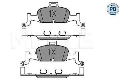 Produktbild von MEYLE 025 224 0216/PD Bremsbeläge Vorne für AUDI A4 B9 Avant (8W5, 8WD) A6 Avant (4A5, C8) A5 Sportback (F5A) Q5 (FYB) A4 B9 Limousine (8W2, 8WC)