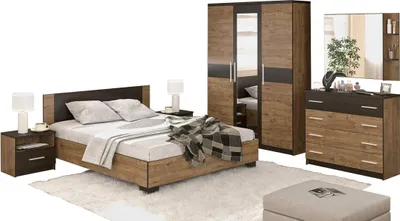 Obrázek produktu pro Ložnicová sestava NODULOSA, dub april/wenge