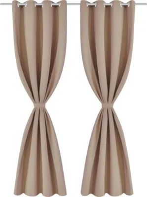 Obrázok produktu pre vidaXL zatemňovacie závesy 2 ks s kovovými očkami 135 x 175 cm krémová