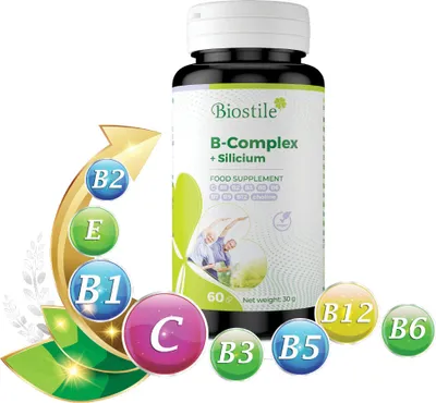 Image de Complexe de vitamines B Biostile + Silicium – Soutient l'énergie, la peau et le système nerveux