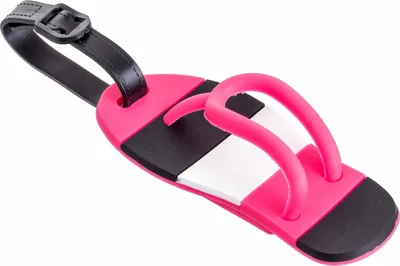 Produktbild von Cepewa Kofferanhänger 80915 FlipFlop-Design Adressanhänger Gepäckanhänger pink