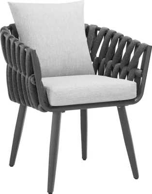 Obrázek produktu pro Židle Lugano s designem imitujícím lanový vzor a hliníkovou konstrukcí