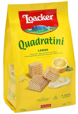 Produktbild von Loacker Quadratini Lemon 125g