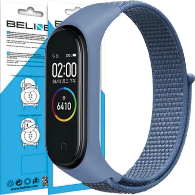 Produktbild von Beline Pasek Mi Band 7/6/5/4/3 Nylon Schleife Niebieski/Blau