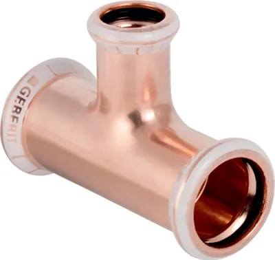Obrázok produktu pre Geberit GE Mapress medená T-kus, zúžený výstup, d35 x 28 x 35 mm, 1 ks.