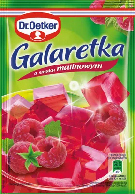 Zdjęcie produktu dla Dr. Oetker Galaretka o smaku malinowym 72 g
