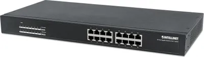 Produktbild von Intellinet 16-portový gigabitový ethernetový prepínač PoE+, 16 x porty PoE, IEEE 802.3at/af Power over Ethernet (PoE+/PoE)