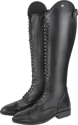 Immagine prodotto di Stivali da equitazione Waldhausen Portland Polo con due paia di lacci scintillanti, colore: nero largo, misura: 39