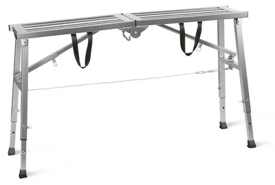 Productafbeelding van Vigevee Opklapbare werkbank, 120x29 cm, 3-voudig in hoogte verstelbaar, verzinkt staal, draagvermogen 150 kg