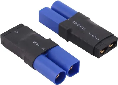 Produktbild von EC5 Stecker auf TRX Traxxas Buchse Adapter für RC Modelle | Perfekte Verträglichkeit, hochwertige Materialien, einfache Handhabung | Blau, Silikon