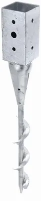 Produktbild von Alberts Einschraub-Bodenhülse für Vierkantholzpfosten | Feuerverzinkt | 71 x 71 mm | Gesamtlänge 595 mm