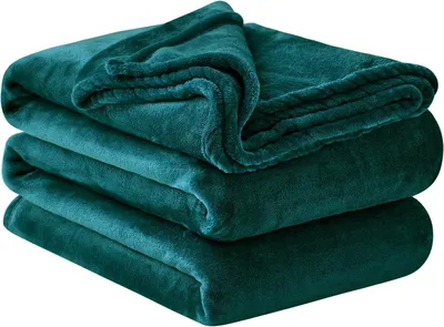 Obrázok produktu pre Flanelová deka 220 x 240 cm, tmavozelená, mikrovlákno, pre vnútorné