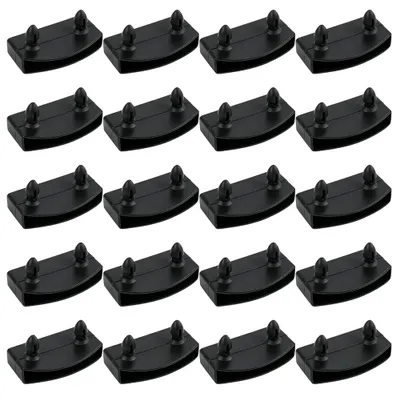 Productafbeelding van Lattenbodemsteunen - 53 mm breed - voor tweepersoonsbedden - 20 stuks - zwart