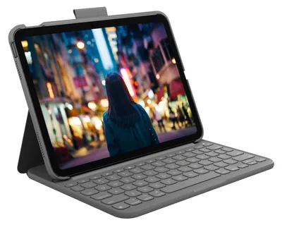 Immagine prodotto di Logitech SLIM FOLIO GREY UK INTNL-973 Tastiere e mouse