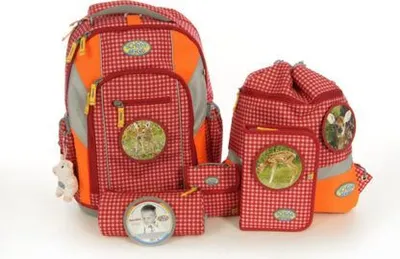 Produktbild von School Mood Schulranzen-Set 7 tlg. Ranzen, Turnbeutel, Federmäppchen, Schlampermäppchen, Schlüsselanhänger Lissy Rehkitz