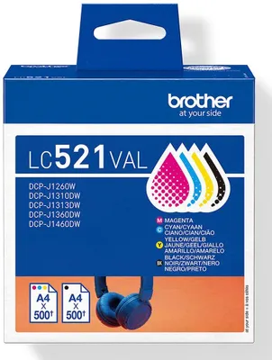 Image de Brother Cartouche d'encre LC521VAL